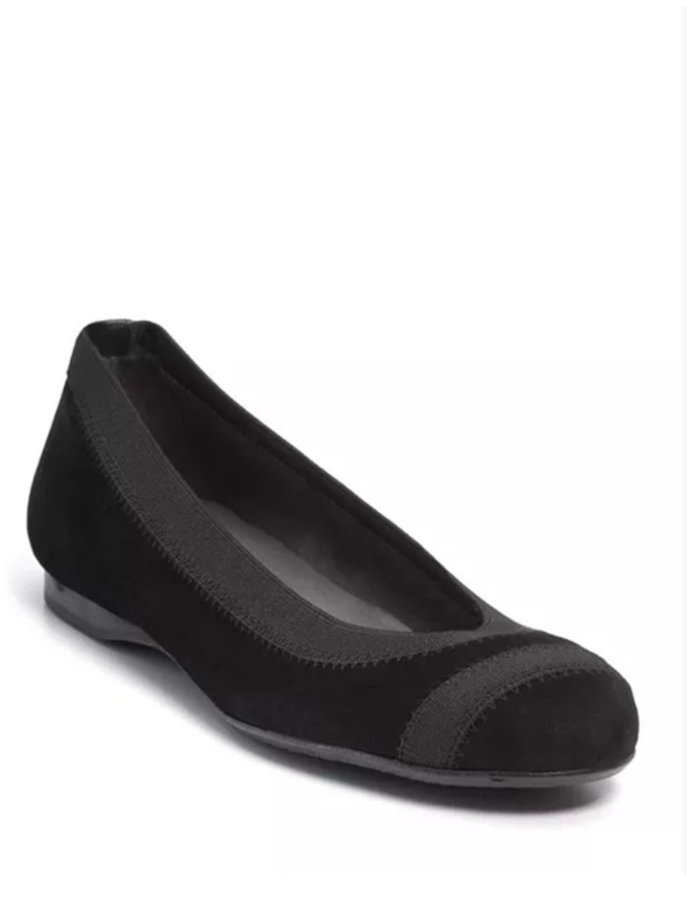 Stuart Weitzman Black Suede Ballet Flat